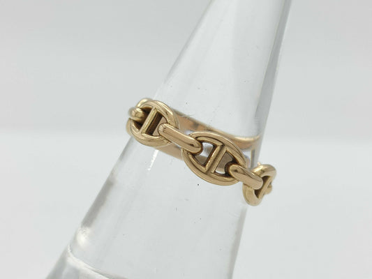 HERMES Chaine d'Ancre Enchaine #54 PG Au750 4.0g Ring 
