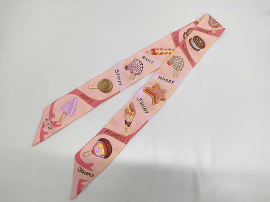 HERMES Twilly Funny Ice Cream Scarf