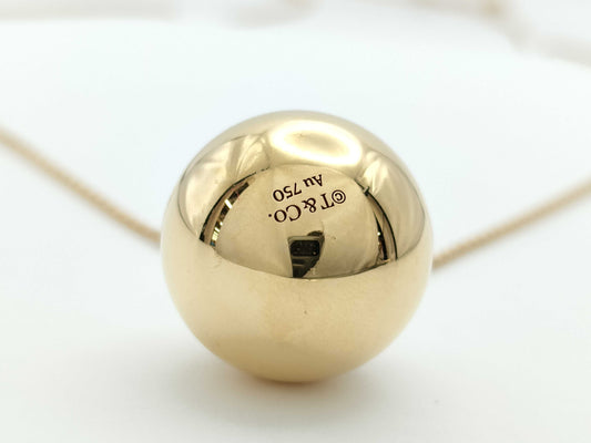 Tiffany & Co. Hardware Ball Necklace in Au750, 19.7g 