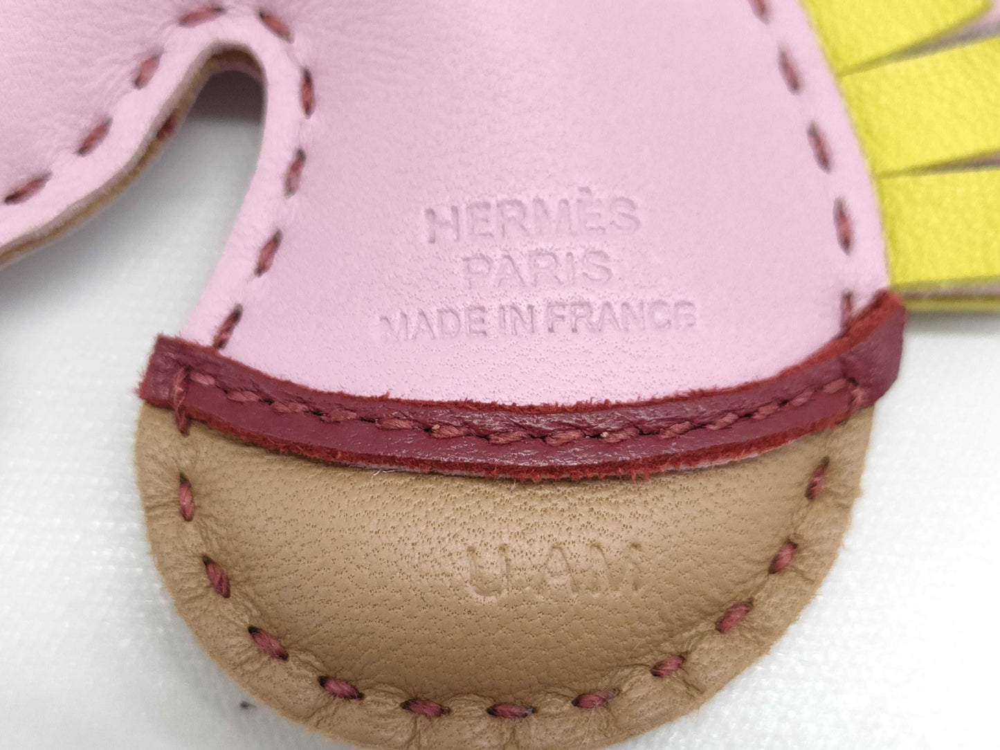 HERMES Charm GG Camaieu Mauve Sylvestre/Chai/Rouge Grenat U Stamp Charm