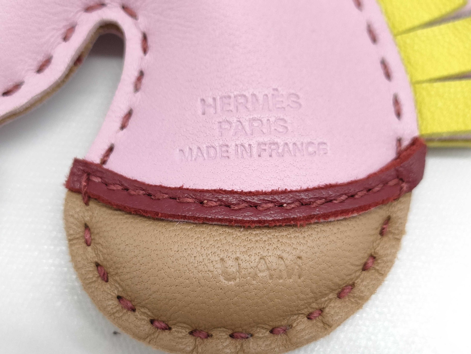 HERMES Charm GG Camaieu Mauve Sylvestre/Chai/Rouge Grenat U Stamp Charm