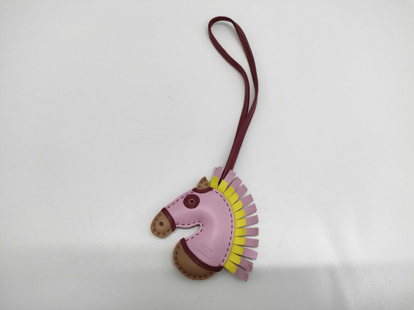 HERMES Charm GG Camaieu Mauve Sylvestre/Chai/Rouge Grenat U Stamp Charm