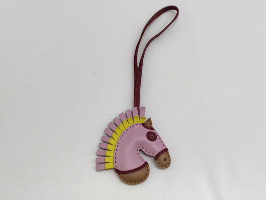 HERMES Charm GG Camaieu Mauve Sylvestre/Chai/Rouge Grenat U Stamp Charm