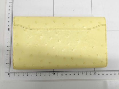 HERMES Constance To-Go Ostrich Limoncello Shoulder Bag with Gold Hardware and Double Stamp