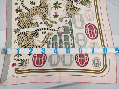 HERMES Carré 90 Modern Leopard Print Silk Scarf