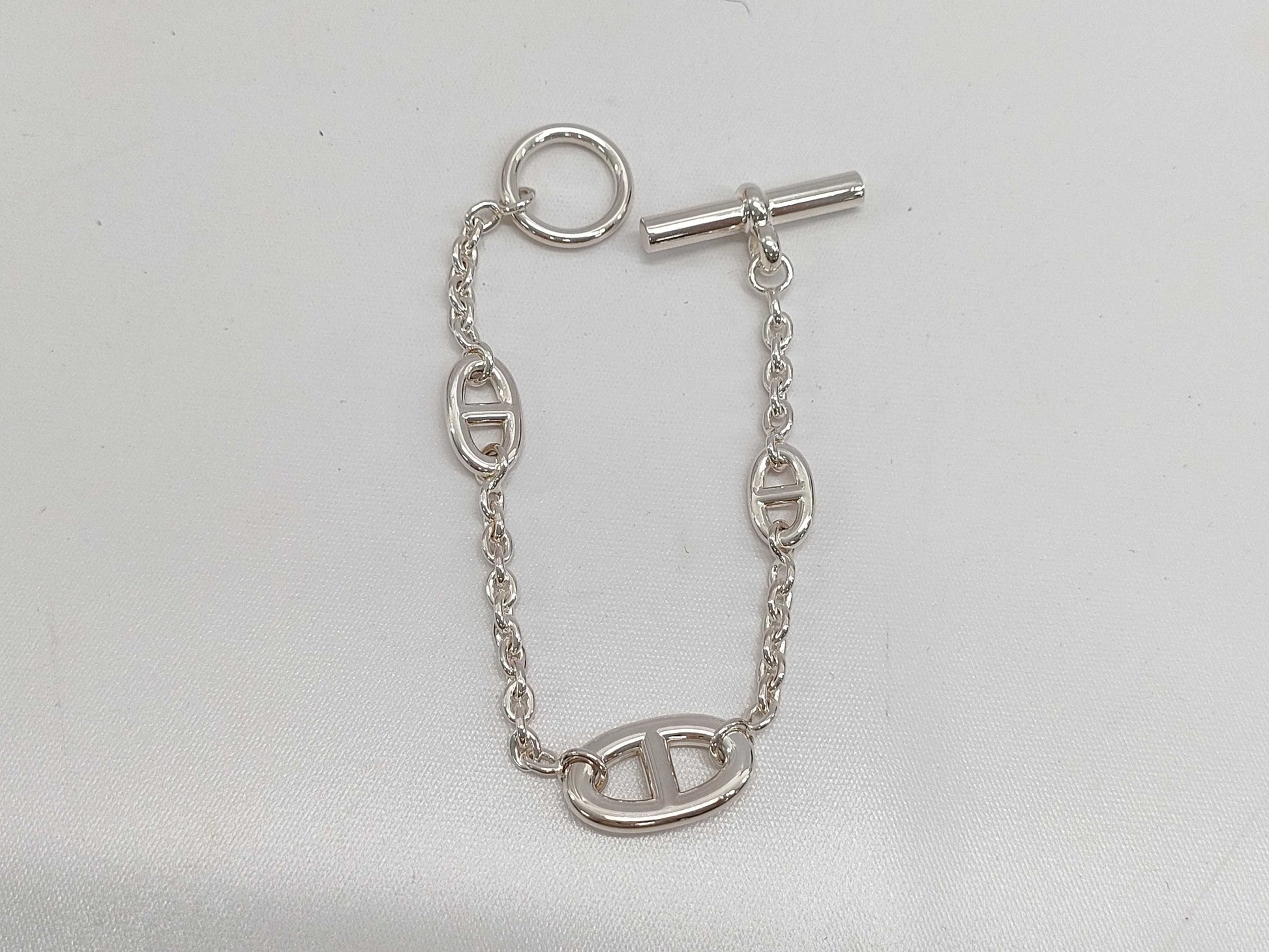 HERMES Farandole Bracelet, Silver 925, Chaine d'Ancre, 22D498374, Bracelet/Bangle