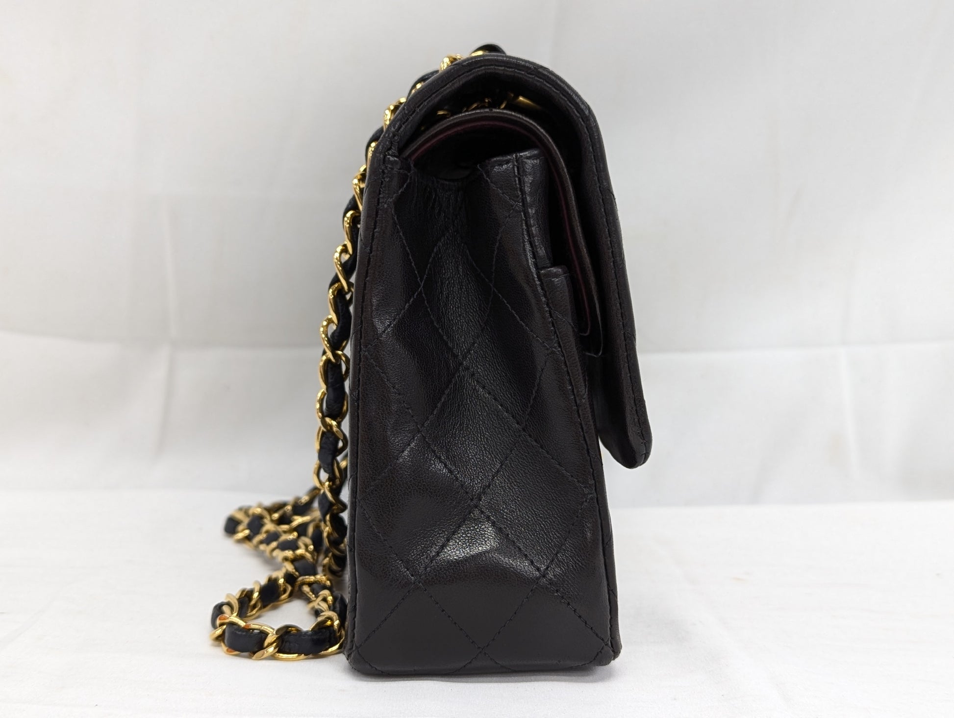 CHANEL Matelasse Lambskin Double Flap Chain Shoulder Bag, No. 4 Handbag