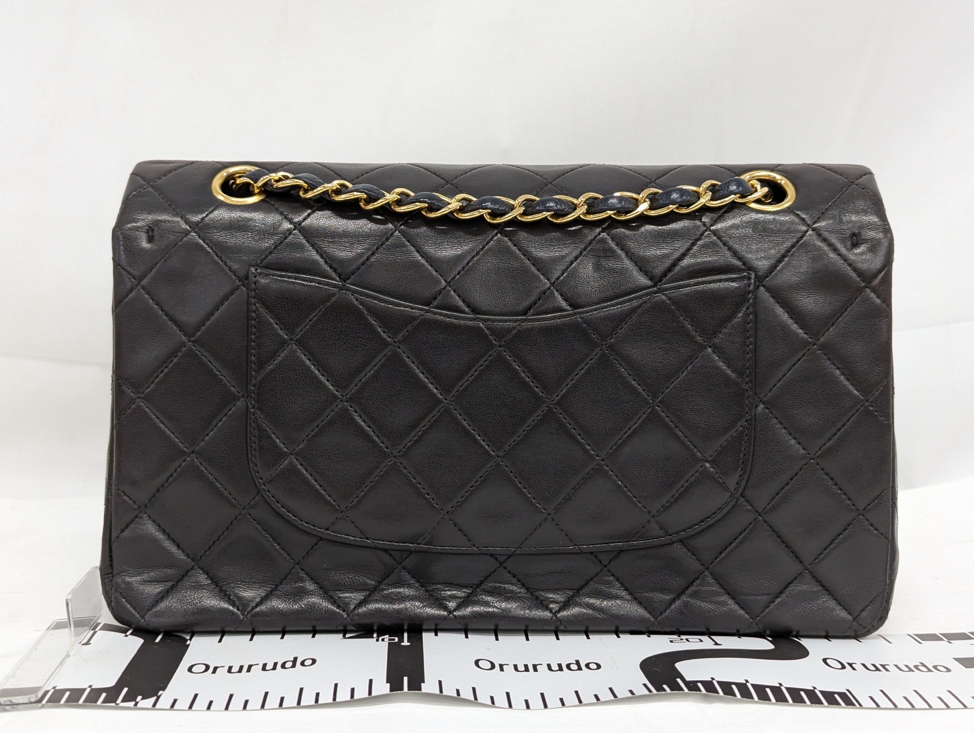 CHANEL Matelasse Lambskin Double Flap Chain Shoulder Bag, No. 4 Handbag