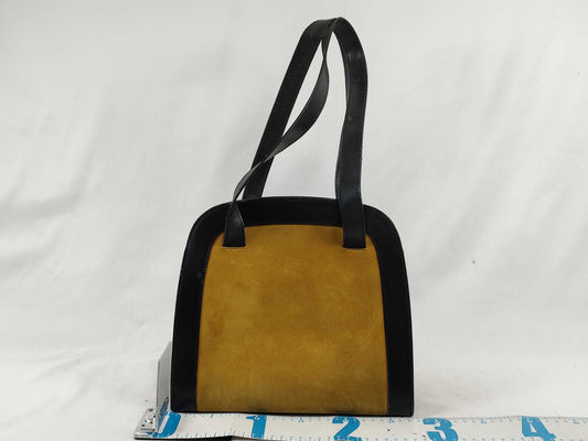 CELINE Suede Shoulder Bag with Circle Charm