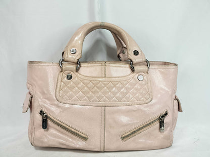 CELINE Boogie Bag Handbag Leather Quilted Handbag