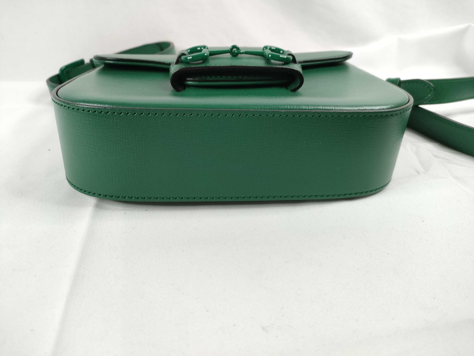 GUCCI Horsebit Shoulder Bag, Green