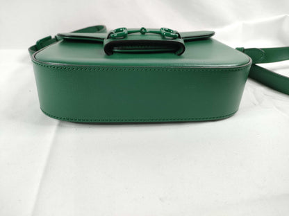 GUCCI Horsebit Shoulder Bag, Green