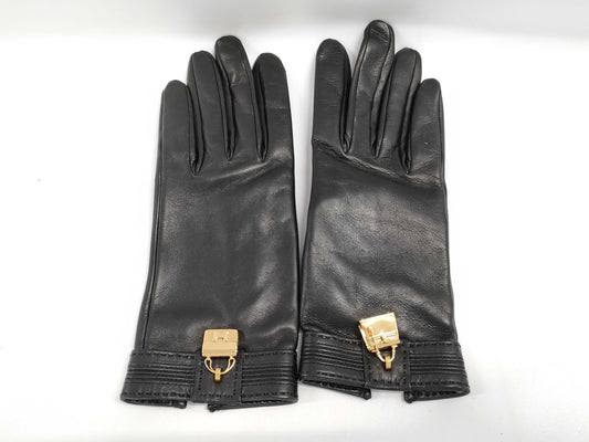 HERMES Leather Gloves and Other Accessories