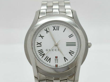 GUCCI 5500M 10530720 White Dial Quartz Men's Watch