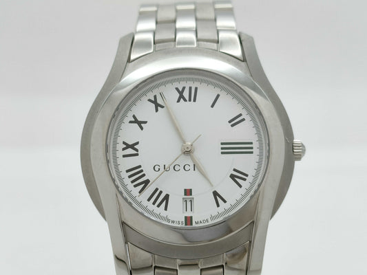 GUCCI 5500M 10530720 White Dial Quartz Men's Watch