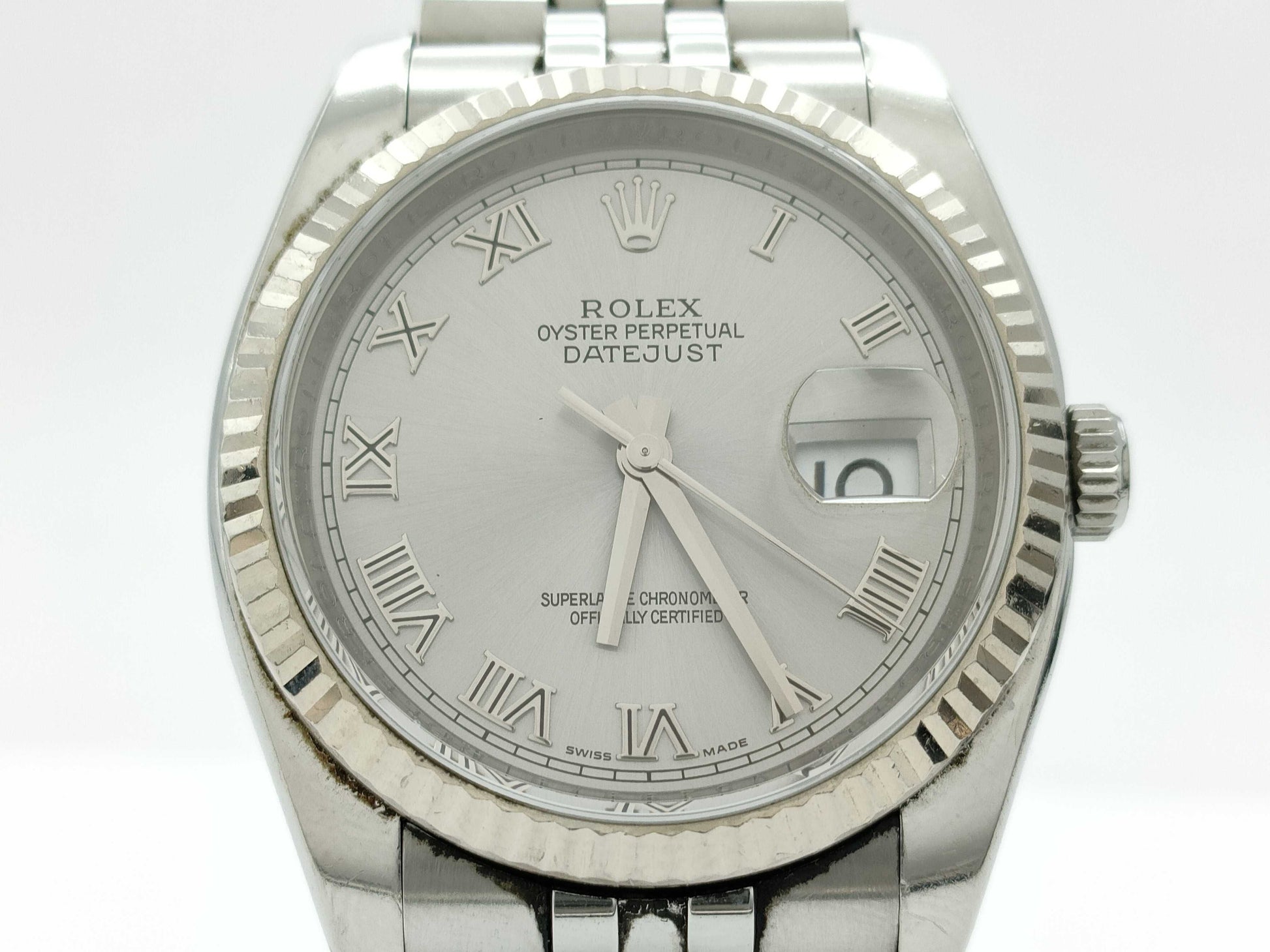 ROLEX 116234 V529979 Silver Dial Men's Watch
