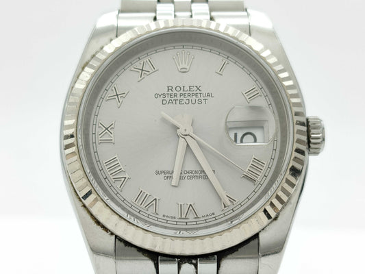 ROLEX 116234 V529979 Silver Dial Men's Watch