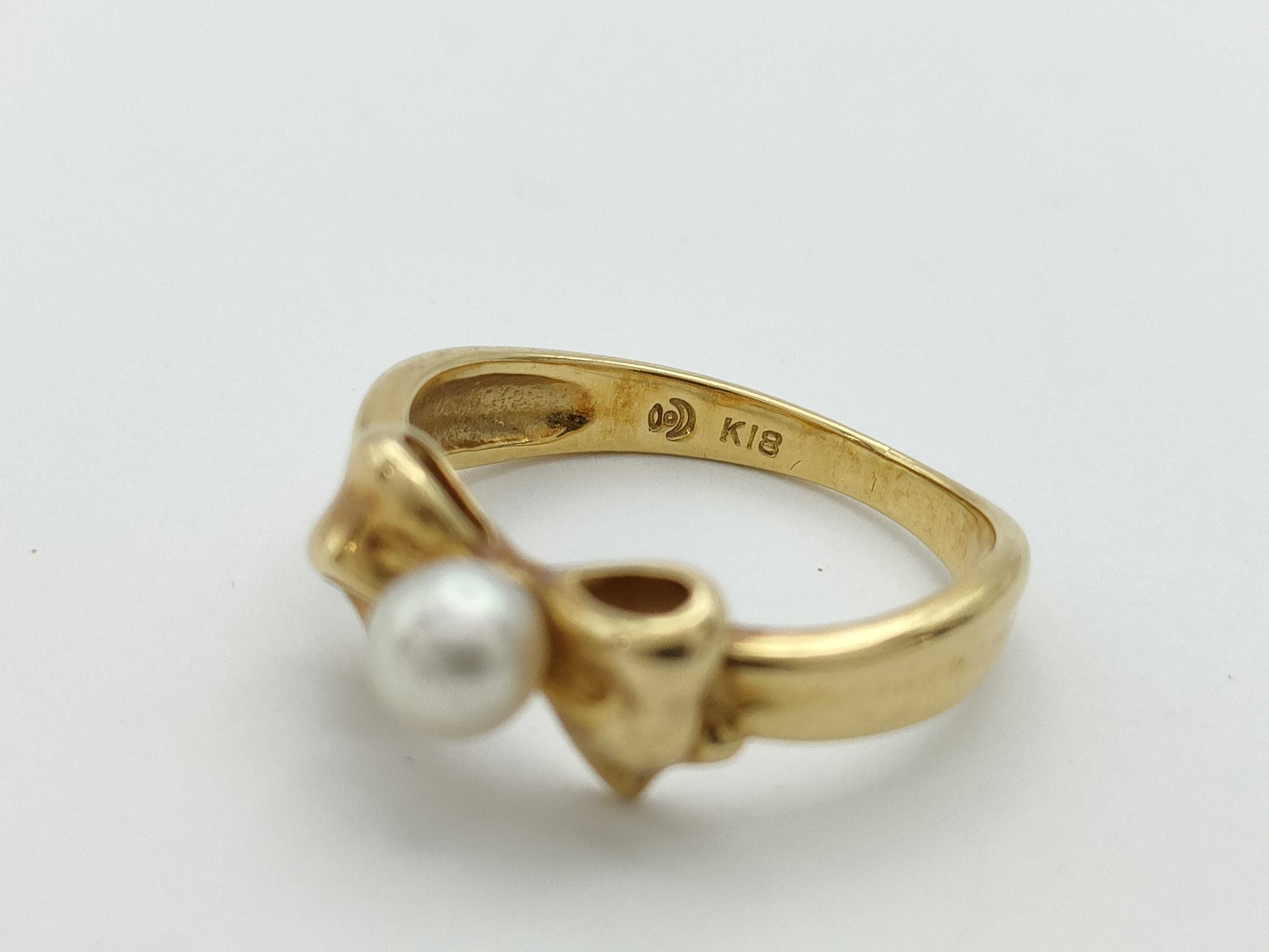 TASAKI Pearl Ring, approx. 3.9mm diameter, 18K gold, 2.2g 
