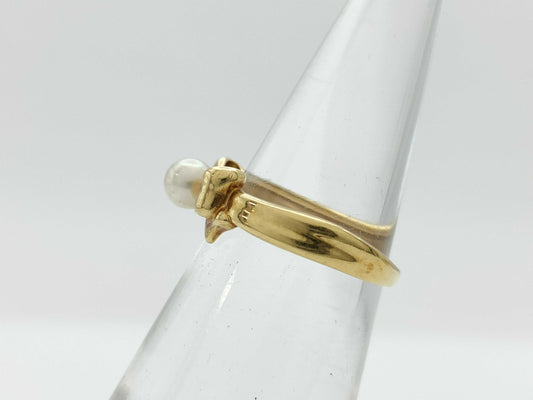 TASAKI Pearl Ring, approx. 3.9mm diameter, 18K gold, 2.2g 
