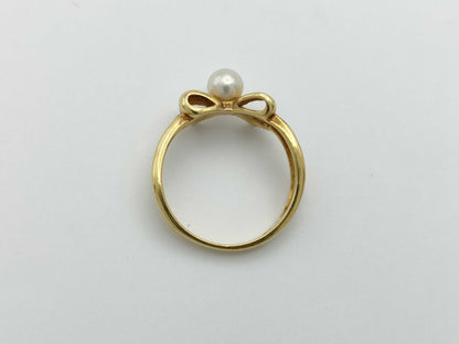 TASAKI Pearl Ring, approx. 3.9mm diameter, 18K gold, 2.2g 