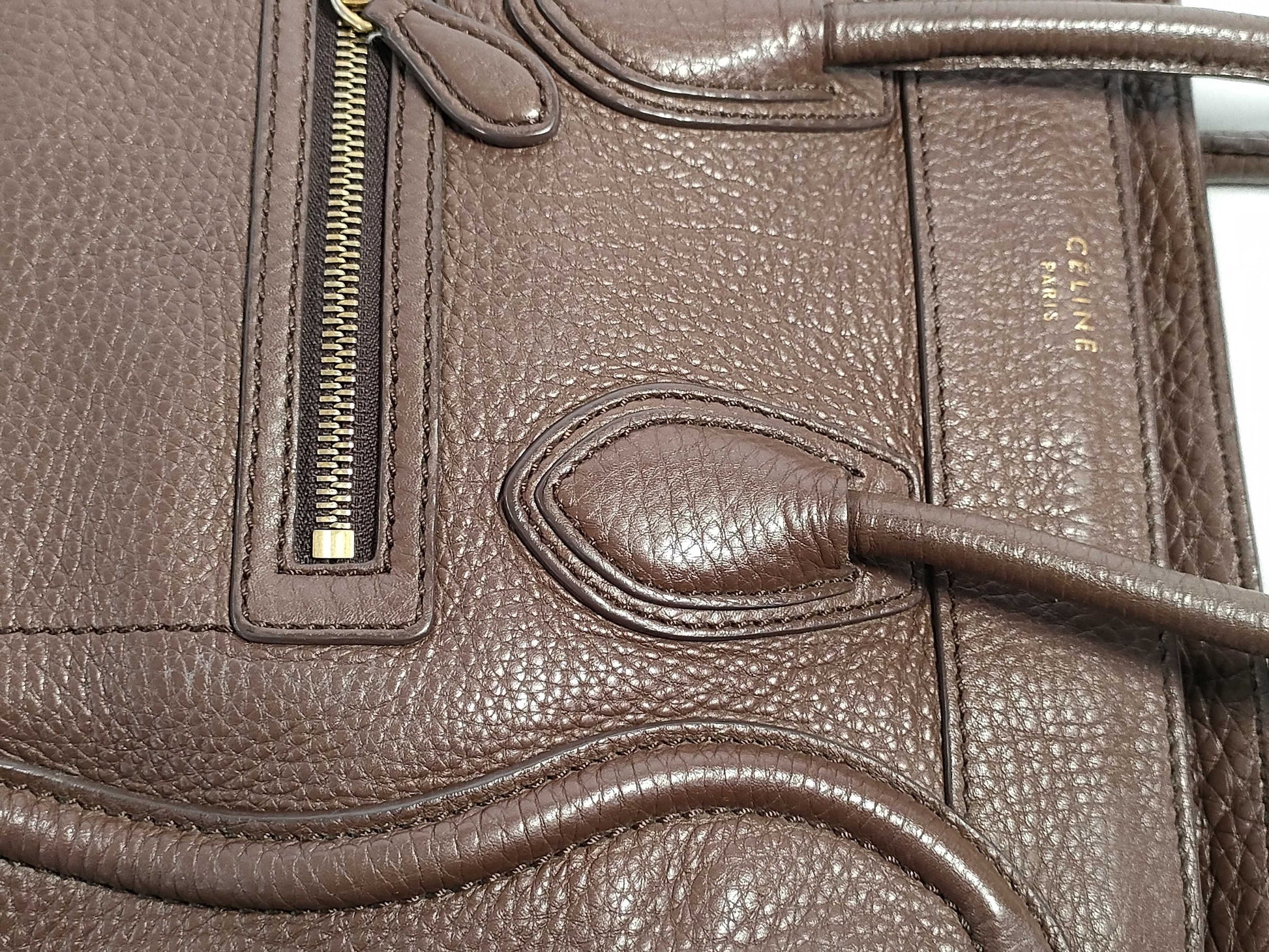 CELINE Luggage Nano Shopper Handbag