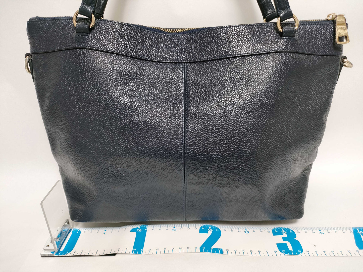 COACH Leather Tote Bag Blue Tote Bag