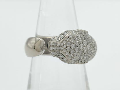 Cartier Panthère #56 Ring with Onyx and Diamonds, WG Au750, 15.6g 