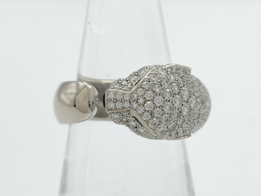 Cartier Panthère #56 Ring with Onyx and Diamonds, WG Au750, 15.6g 