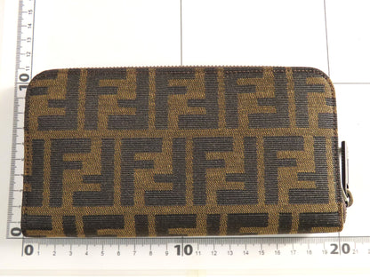 FENDI Zucca Round Zip Wallet with Box