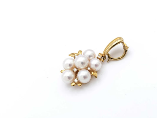 TASAKI Pearl Diameter: Approx. 6.0-6.7mm, D0.08ct, 18K Gold, 6.0g Pendant Top 