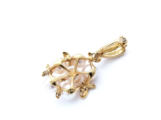 TASAKI Pearl Diameter: Approx. 6.0-6.7mm, D0.08ct, 18K Gold, 6.0g Pendant Top 