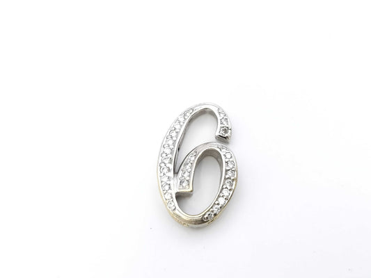 NOMBRE No.9 D0.18ct K18WG 2.7g Pendant Top 