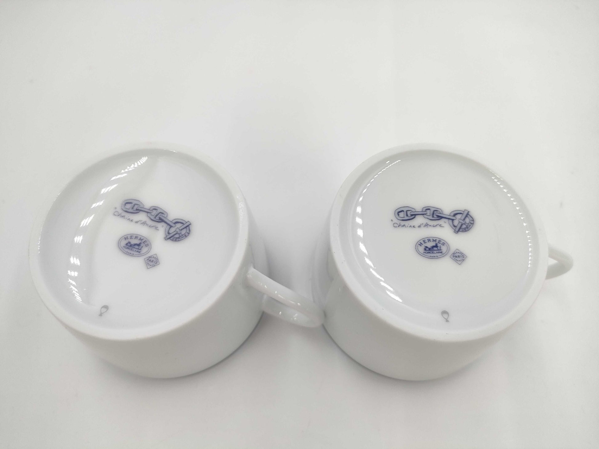 HERMES Chaine d'Ancre Cup and Saucer Set of 2