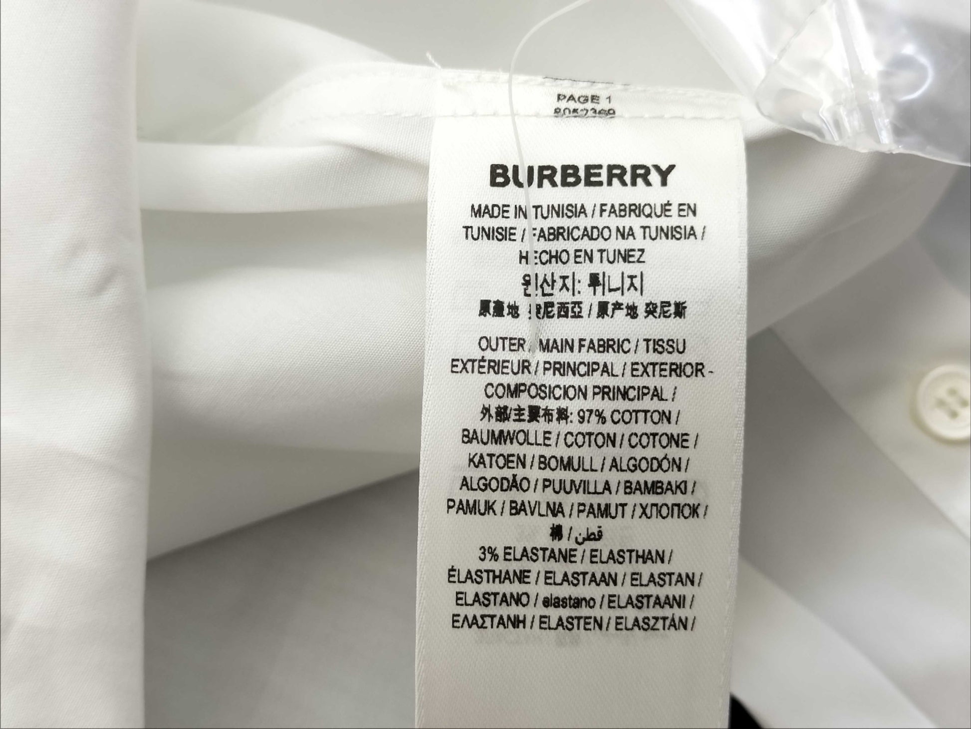BURBERRY Long Sleeve Shirt Blouse White M Shirt