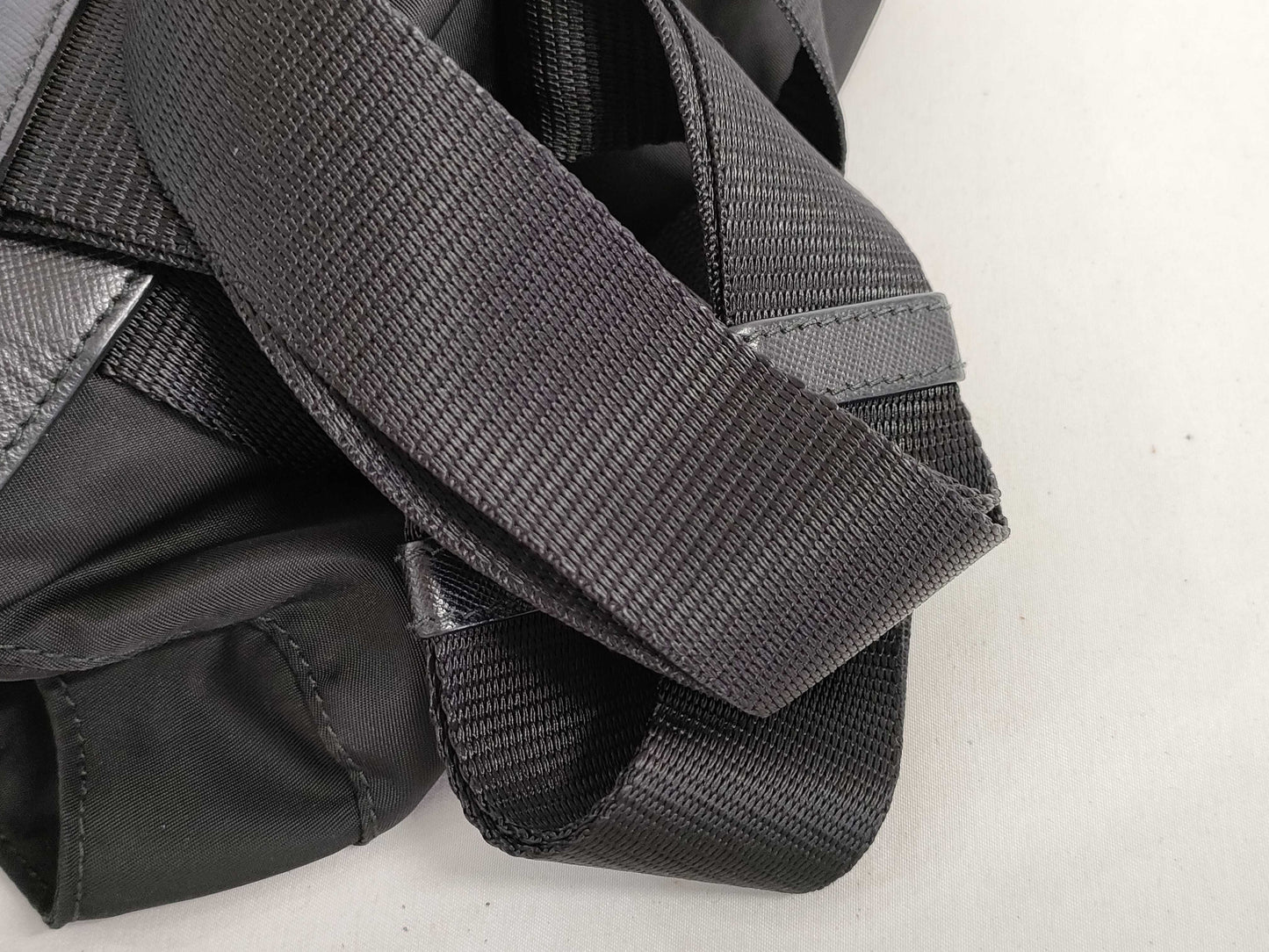 PRADA Nylon Prada Backpack Black Nylon x Saffiano Backpack