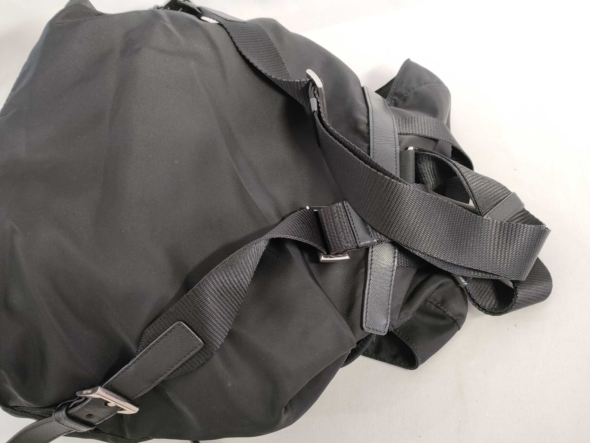 PRADA Nylon Prada Backpack Black Nylon x Saffiano Backpack