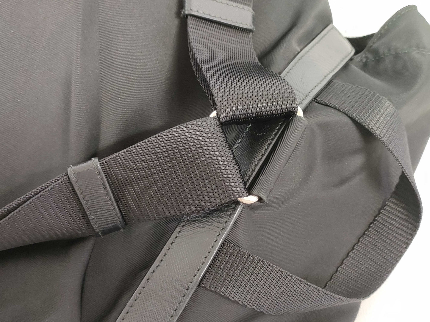 PRADA Nylon Prada Backpack Black Nylon x Saffiano Backpack