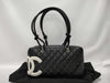 CHANEL Cambon Bowling Bag, Black and White, Handbag