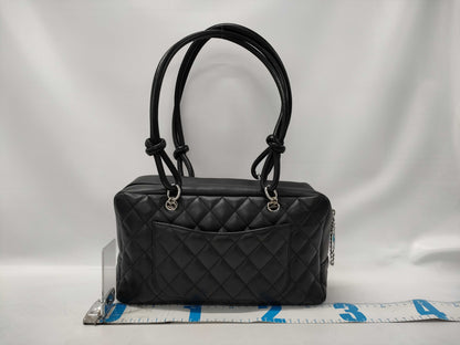 CHANEL Cambon Bowling Bag, Black and White, Handbag