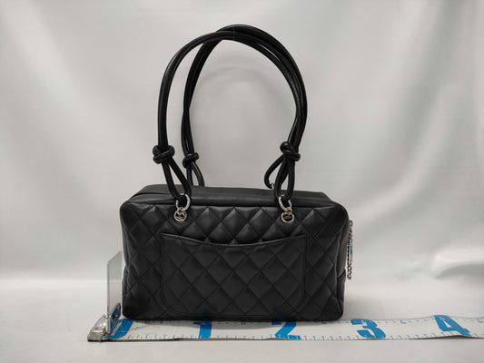 CHANEL Cambon Bowling Bag, Black and White, Handbag