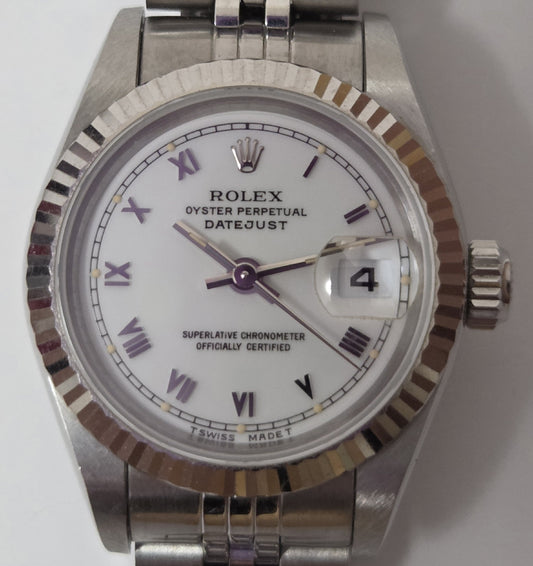 ROLEX 69174 T429798 White Dial Women's Watch