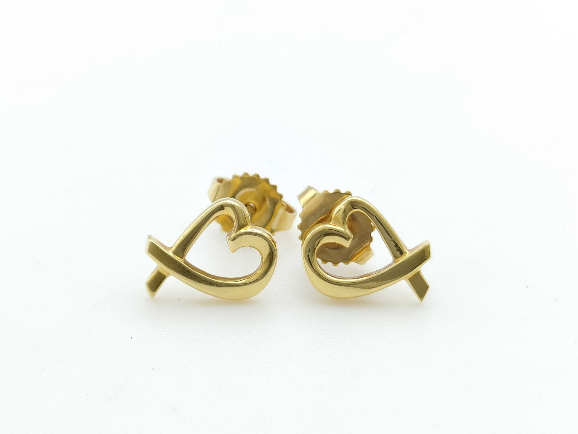 Tiffany & Co. Loving Heart YG 750 1.9g Earrings 