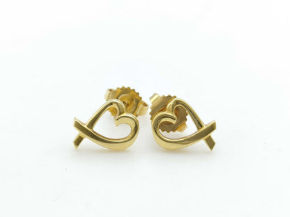 Tiffany & Co. Loving Heart YG 750 1.9g Earrings 