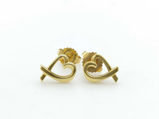 Tiffany & Co. Loving Heart YG 750 1.9g Earrings 