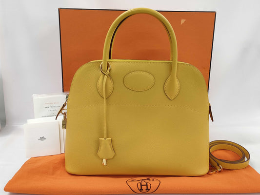 HERMES Bolide □M engraved Epson Soleil handbag