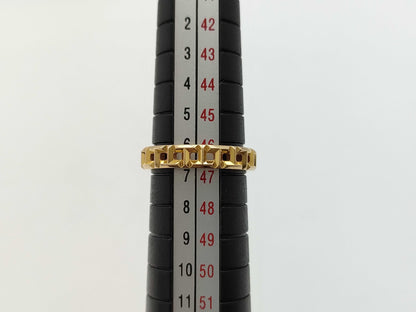 Tiffany & Co. T True Narrow Yellow Gold Au750 2.8g Ring 