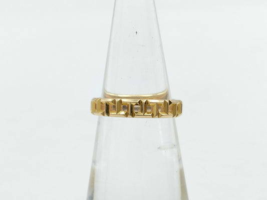 Tiffany & Co. T True Narrow Yellow Gold Au750 2.8g Ring 