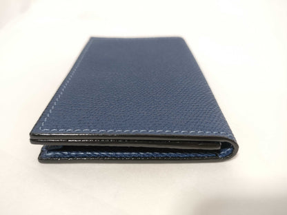 Valextra Business Card Case, Soft Calfskin, Navy. Card Case, Pass Case, Business Card Holder