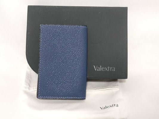 Valextra Business Card Case, Soft Calfskin, Navy. Card Case, Pass Case, Business Card Holder