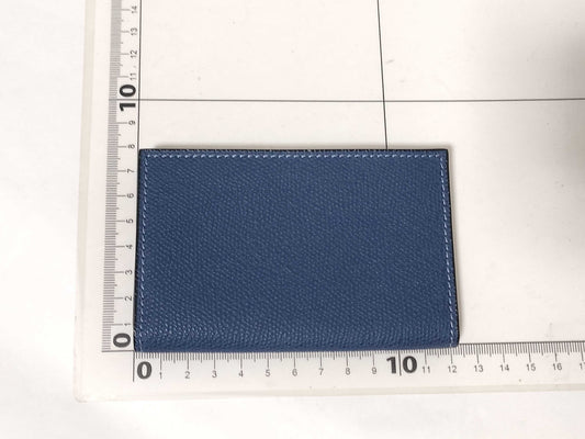 Valextra Business Card Case, Soft Calfskin, Navy. Card Case, Pass Case, Business Card Holder